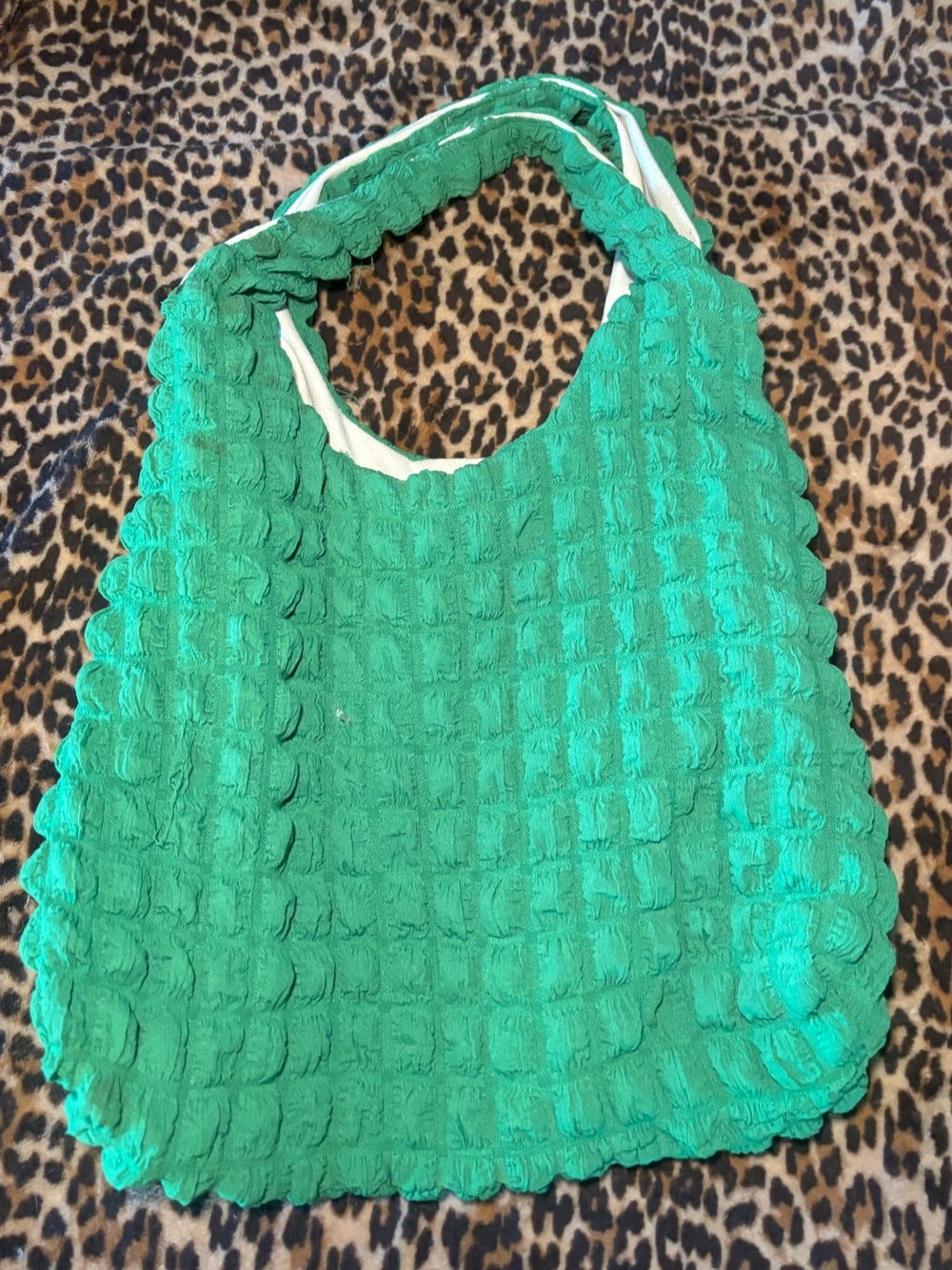 SHEIN Emerald Green Textured Hobo Bag